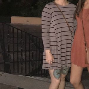 Mauve and black dress